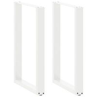 patas de mesa de centro forma u 2 uds  patas para mesa acero blanco 60x90-91 cm cfw654713