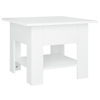 Mesa De Centro 55x55x42 Cm Madera - Blanco