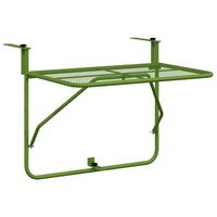 mesa de jardin  mesa de balcon acero verde 60x40 cm