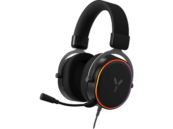 Auriculares gaming - ISY IGH-3000, RGB, Ultraligeros, Supraaurales, PS4, PS5, Nintendo Switch, Negro