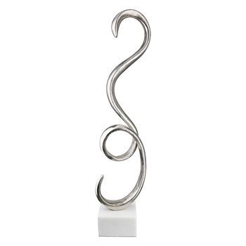 Casablanca By Gilde Objeto Decorativo Espiral Sobre Base De Mármol
