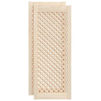 Puertas De Armario Entramado 2 Uds Madera Pino 39,5x99 Cm Vidaxl