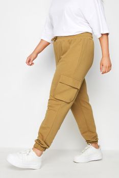 Yours Joggers Beige Cargo, Mujer Curvy Y Tallas Grandes, Yours