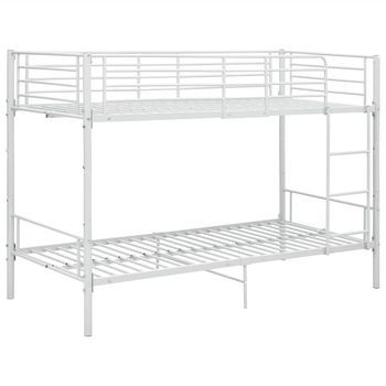 Cama Litera De Metal Blanca 90x200 Cm