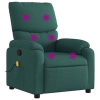sillon de masaje  sillon de salon  silla reclinable de tela verde oscuro
