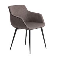 sillon comedor gris y ribetes negros