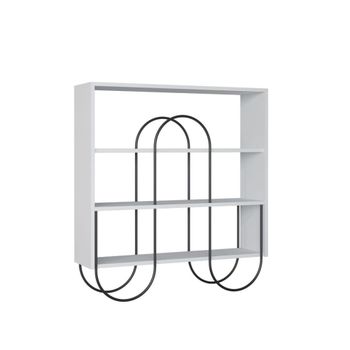 Consola 4 estantes l123 cm - blanco