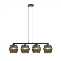 lampara colgante venice negro 4 luces