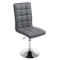 silla de comedor peking v2 simil cuero gris 59x43x90 cm clp