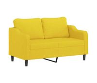 vidaxl sofa de 2 plazas de tela amarillo claro 140 cm