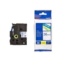 brother tze-263 original p-touch label tape 36mm x 8m blue on white