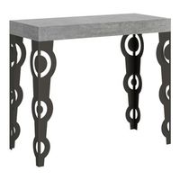 consola extensible 90x40300 cm karamay cemento estructura antracita