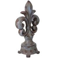 figura flor color piedra 34x22x63h cm