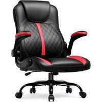 silla gaming ergonomica gtplayer con reposabrazos abatibles y funcion de balanceo para ordenador rojo
