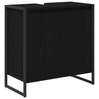 gabinete de bano roble negro 60 x 30 x 60 cm vidaxl