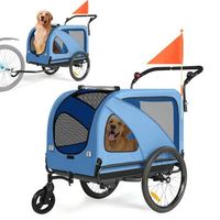 remolque bici perro sepnine 10202ns 2-in-1 azul 110 lb