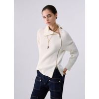 liu jo jersey punto en lana con cremallera para mujer