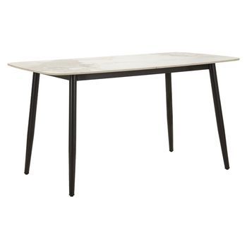 Mesa De Comedor Con Tapa De Mármol Cm 138x78x76