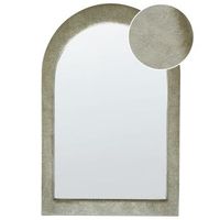 espejo de pared decorativo de terciopelo verde estilo moderno colgante 60 x 90 cm huriel