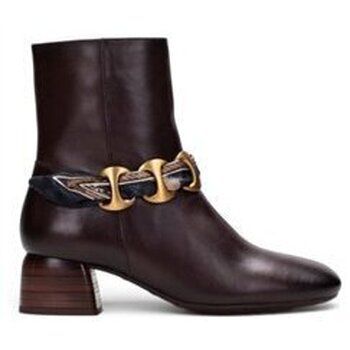 Hispanitas Zapatos de tacón Hispaniats botin pañuelo Varsovia marron para mujer