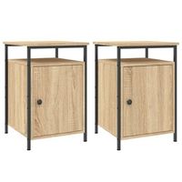 mesita de noche 42x40x60 cm madera trabajada y hierro - marron