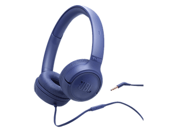 Auriculares - JBL Tune 530, Diadema, Cable, Pure Bass, Plegable, Azul