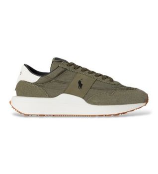 Polo Ralph Lauren para hombre. 809P15709004 Zapatillas Train 89 cruise verde (41), Piel, Plano, Cordones, Casual