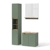 conjunto mueble de bano marelle 3 partes con unidad alta vicco