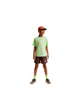 Camiseta de Fitness Nike Nk Df Multi Ss Hbr Niño Lime/Blanco