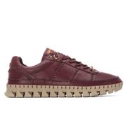 carmela para mujer 16252806-burdeos zapatillas de piel 162528 burdeos 41 plano cordones casual