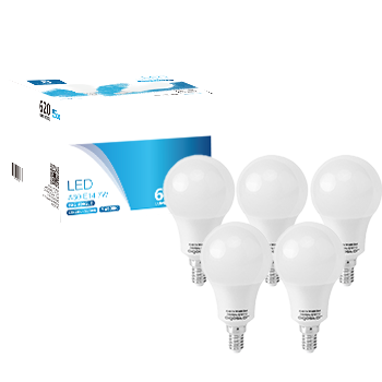 Aigostar - Bombilla LED A60, Casquillo E14, 7W, Luz Fría 6400K, Ángulo 280°, 595 lúmenes - Caja de 5 unidades
