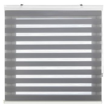 Estoralis - Estor Enrollable Noche Y Dia | Doble Tejido | Cajon Decorativo 145 X 180 Cm (ancho/alto) Tela 142 X 175 Cm | Sansa Gris