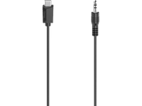 cable de audio - hama 00200729 075 m usb-c jack 35 mm transmision hifi negro
