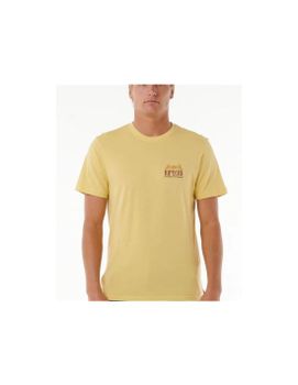 Camiseta Rip Curl Down The Line Hombre Straw