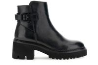 botines de piel con hebilla black 40