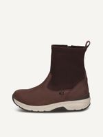 caprice bootie brown made of leather and synthetic without heel size 40