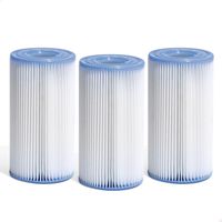 pack de 3 cartuchos de filtro tipo a o tipo h para depuradora de piscina r repuestos compatibles con bombas de filtracion r fibra plisada de alta densidad r facil instalacion y limpieza r mantiene el