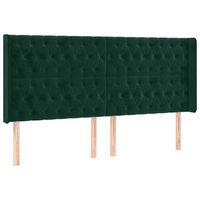 cabecero con orejas de terciopelo verde oscuro 183x16x118128cm vidaxl