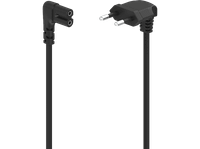 cable alimentacion europeo - hama 00223282 enchufe de 2 clavijas conector ca c7 15m proteccion contra dobleces universal negro