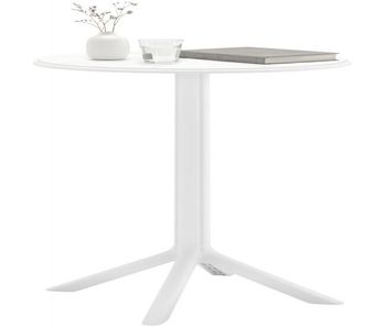 Mesa de bar tomas plástico blanco ø 60 cm