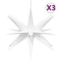 lampara estrella moravia led plegable 3 unidades blanco 57 cm