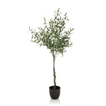 Planta Artificial Olive Plástico Verde 120 Cm Hjh Office