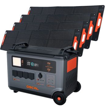Blackview Oscal Powermax 3600 SE PM3600SE +4*PM200 Kit de panel solar de estación de energía 3600W con 14 salidas versát