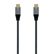 AISENS Cable USB 2.0 Aluminio 5A 100W E-Mark, USB-C/M-USB-C/M, Gris, 1.0M
