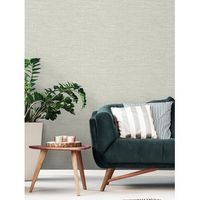 papel pintado vinilico ecologico de fibra vegetal tejida textura en relieve - portland house 680761 de gaulan - rollo de 10 m x 053 m