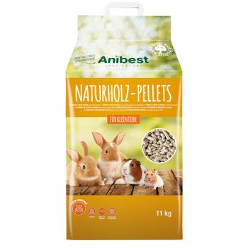 Anibest Pellets de Madera Natural - 2 x 20 l (22 kg)
