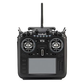 HelloRadioSky V16R MAX R9 Transmisor de radio CNC RDC90 de metal con gimbal integrado de 1 W ELRS 4 en 1 Modo 2 con pant