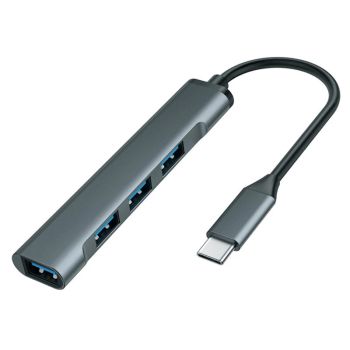 Estación de acoplamiento Bakeey 4 en 1 Tipo C adaptador USB con USB3.0*4 para PC,portátil,Matebook,HUAWEI,XIAOMI,Macbook