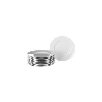 Set 12 platos llanos redondos porcelana ø 27 cm