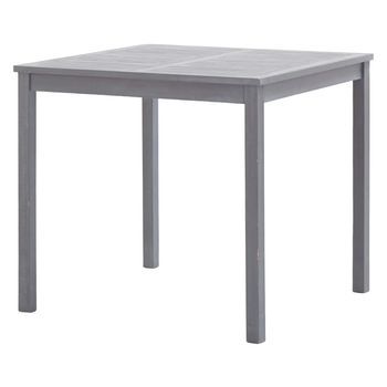 Mesa De Jardín | Mesa De Exterior De Madera Maciza De Acacia Gris 80x80x74 Cm
